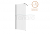 INVENA Kabina walk-in szkło ryflowane profil czarny 100 x 200 AK-32-105-S 
